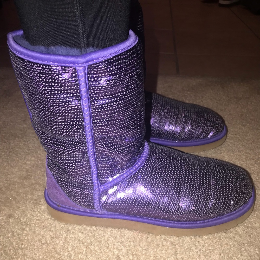 Purple Sequins Uggs